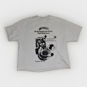 Low Interest Clothing T-shirt Large 21x22 Cropped Grey Streetwear Designer Punk